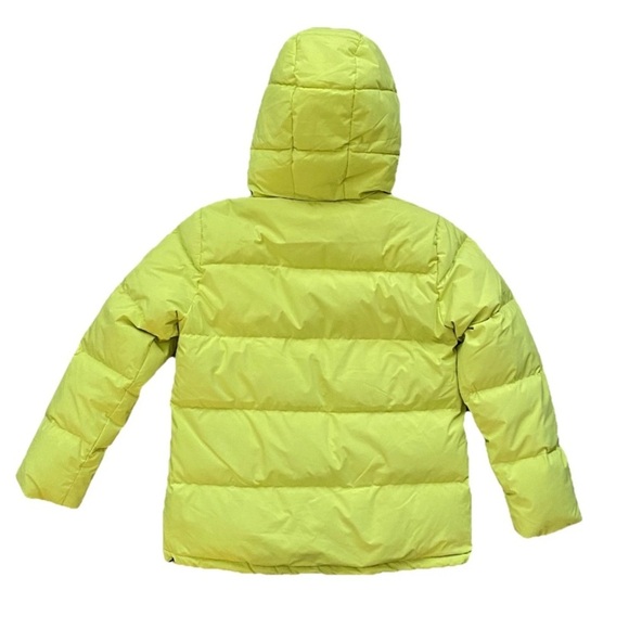 Two By Vince Camuto Neon Yellow Women Size M Puffer Jacket Hood Down, Feather - Picture 3 of 11